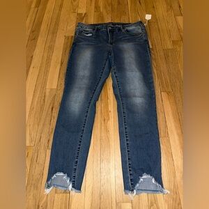 Classic Blue Distressed Women Jeans